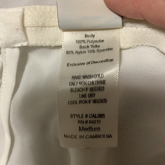 Vintage In Bloom by Jonquil cream sheer nighty w/ padded underwire bra attached - Picture 7 of 8